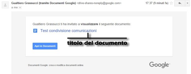 Messaggio di notifica