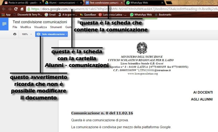 La comunicazione aperta in lettura